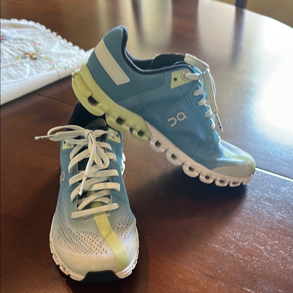On Running Athletic Shoes - Blue and Green